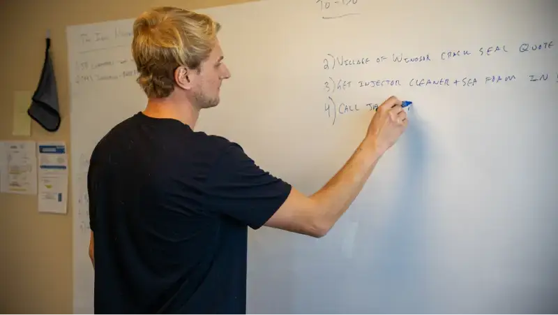 Janesville Innovation Center Writing on board